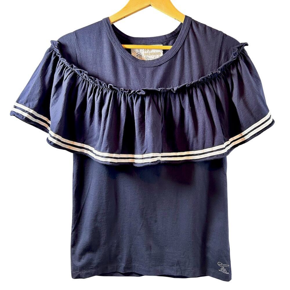 Sailor Ank Rouge Lolita Go To Hollywood Coquette Navy Blouse Size Small Medium